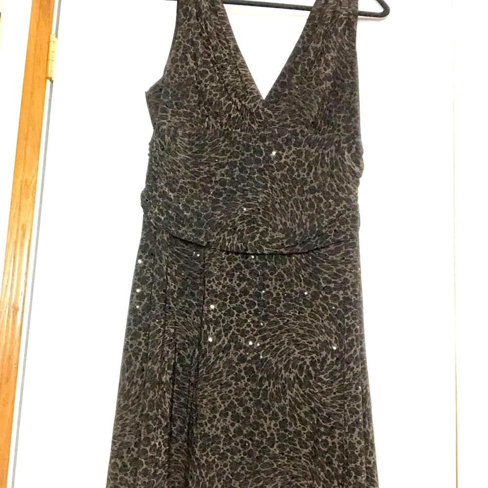 Black with gold embroidery, mid length